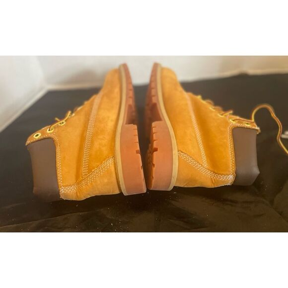 Timberland Wheat 6” Boys Boots Size 3 Medium Brown Leather Collar 12709 - Picture 6 of 9